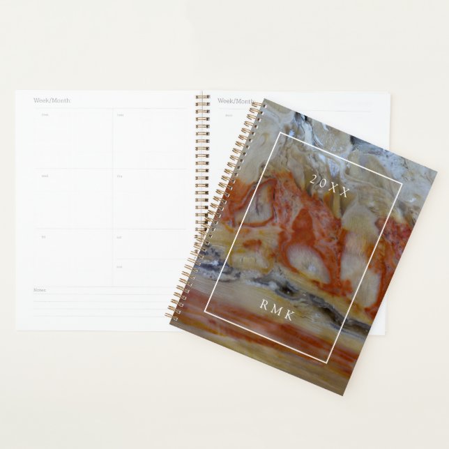 Monogram | Close Up Of Petrified Wood Planner (Display)