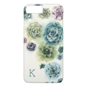 Monogram   Cluster of Succulents iPhone 8 Plus/7 Plus Case