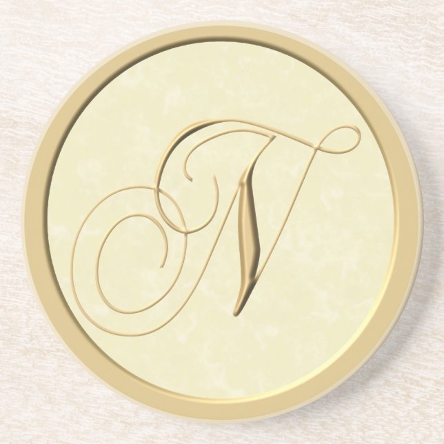 Monogram coasters - letter N (Front)