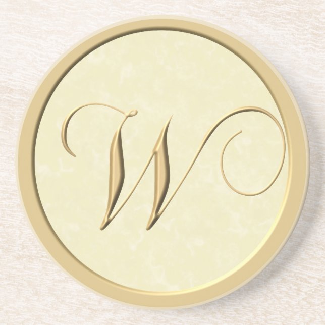 Monogram coasters - letter W (Front)