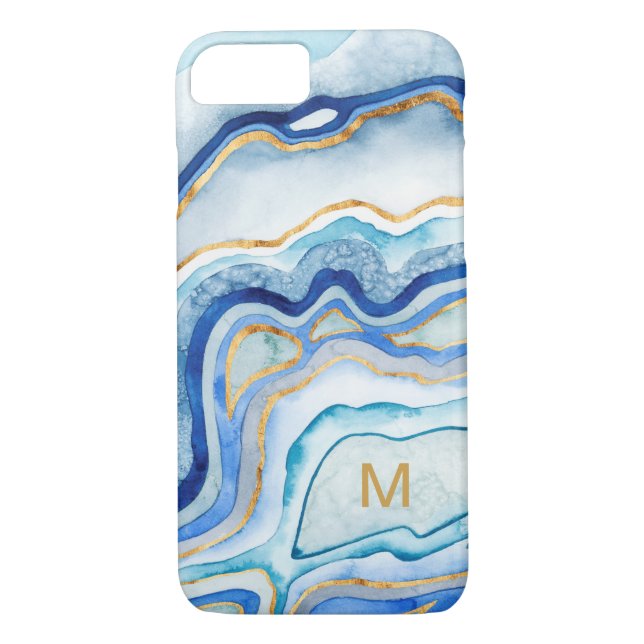 Monogram | Cobalt Agate II Case-Mate iPhone Case (Back)