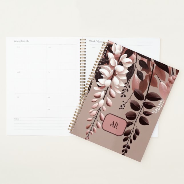 Monogram Cocoa Rose Wisteria Harmony Planner (Display)
