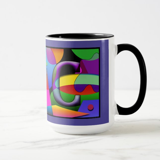 Monogram Cofee mug with initials J & C (Right)