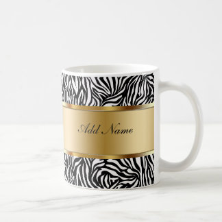 Monogram Coffee Mugs Zebra