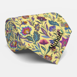 Monogram Colorful Victorian yellow pattern l Party Tie