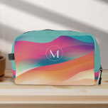 Monogram Colourful Abstract Gradients Modern<br><div class="desc">The Modern Monogram Colourful Abstract Gradients Dopp Kit Bag, crafted by PixeliaDesigns, is the perfect blend of art and utility for the active woman. Its design features vibrant, modern abstract gradients that captivate the eye, balanced with the minimalist simplicity of a personalised monogram in crisp white, ensuring your essentials stand...</div>