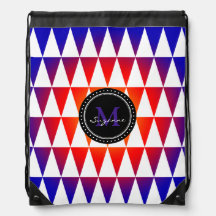 Monogram Colourful Abstract Triangles Pattern