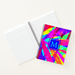 Monogram Colourful Artsy Pattern Notebook