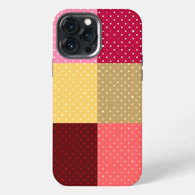 Monogram Colourful Dots Stylish iPhone Case (Back)
