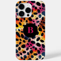 Monogram Colourful Modern Leopard Print 