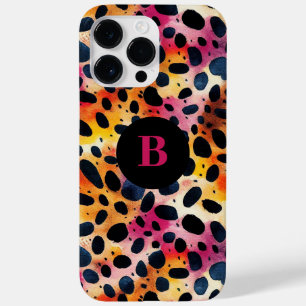 Monogram Colourful Modern Leopard Print  Case-Mate iPhone 14 Pro Max Case