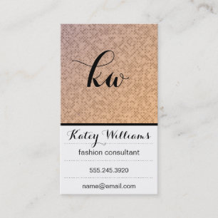 Monogram   Colourful Textile Business Card