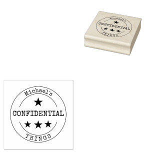 Monogram Confidential Rubber Stamp