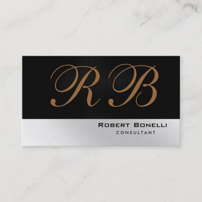 Monogram Consultant Business Card (Front)