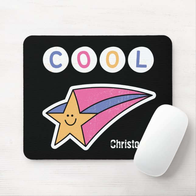 Monogram cool cartoon Black Star Kids Mouse Pad (With Mouse)