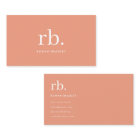 Monogram Coral Peach Elegant Feminine Minimalist