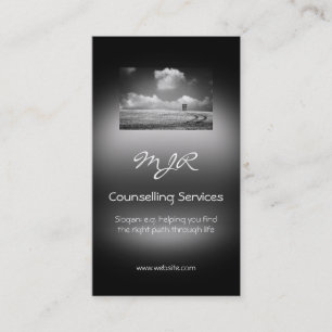 Monogram, Counselling Services, metallic-effect Business Card