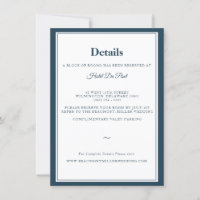 Monogram Country Club | Details Card | Navy