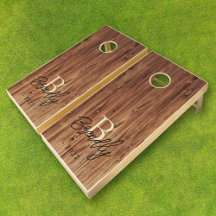 Monogram Country Rustic Wood