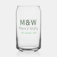 Monogram couple grey green modern romantic date si