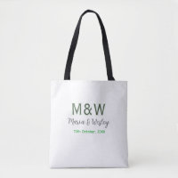 Monogram couple grey green modern romantic date si