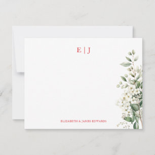 Monogram Couple Initials Personalised Christmas Card