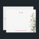 Monogram Couple Initials Personalised Christmas  Card<br><div class="desc">Monogram Couple Initials Personalised Christmas Note Card. Personalised stationery for couples. Editable template. Simple and modern. Minimalist.</div>
