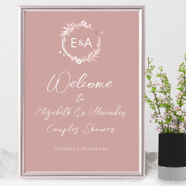 Monogram Couples Shower Welcome Sign Board (Creator Uploaded)
