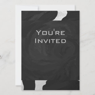 Monogram Cow Black and White Invitation