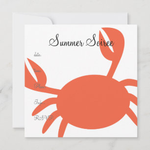 Monogram Crab Invitation