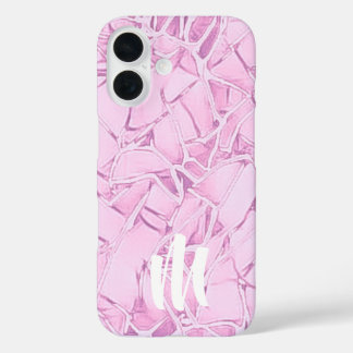 Monogram Cracked Pattern  iPhone 16 Case