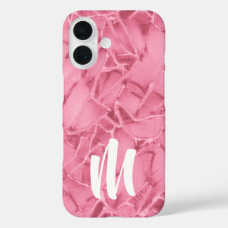 Monogram Cracked Pattern  iPhone 16 Case