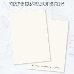 Monogram Cream Background For Vellum Overlay Invitation