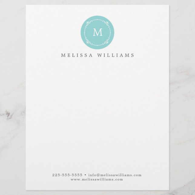 Monogram Creative Professional Modern Letterhead (Front)