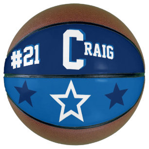 Monogram Creighton Blue and White Basketball