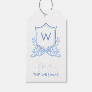 Monogram Crest Custom Gift Tags