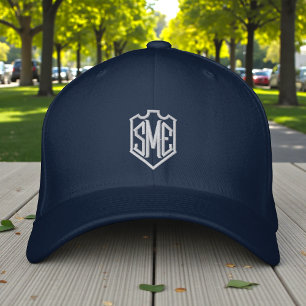 Monogram Crest Initials Custom Personalised Embroidered Hat