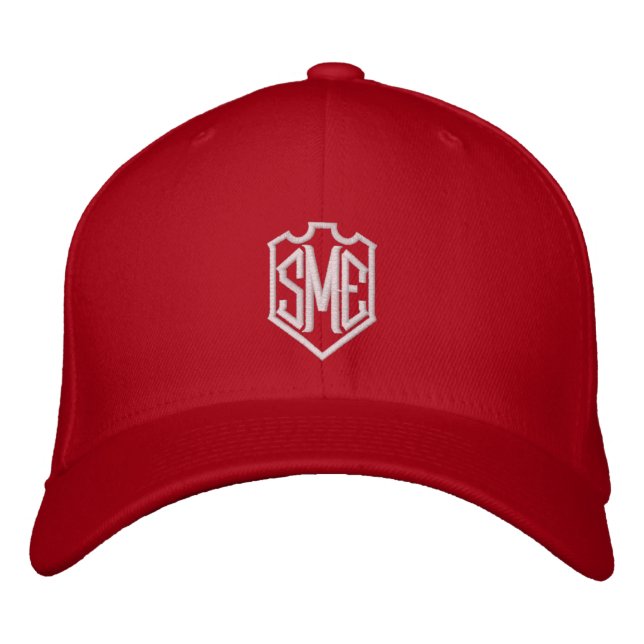Monogram Crest Initials Custom Personalised Embroidered Hat (Front)