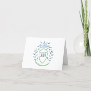 Monogram Crest Note Card
