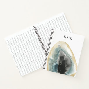 Monogram   Cropped Geodes III Notebook