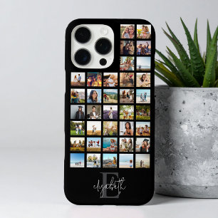 Monogram Custom 36 Photo Collage iPhone 16 Pro Max Case