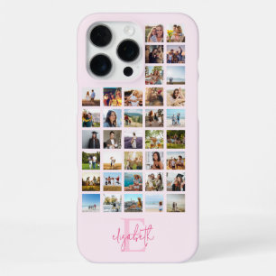 Monogram Custom 36 Photo Collage iPhone 16 Pro Max Case