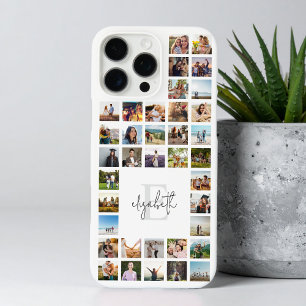 Monogram Custom 37 Photo Collage iPhone 16 Pro Max Case