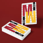 Monogram Custom Colour Big Initial Modern Playing Cards<br><div class="desc">A simple and modern monogrammed design (name and initial) with big and bold colour letters</div>