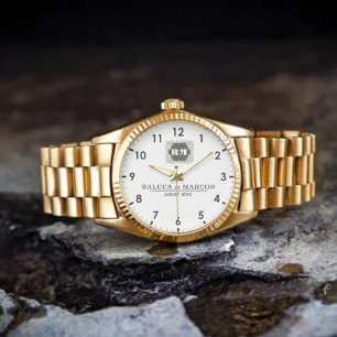  Monogram  Custom Couple Names – Elegant gift Watch