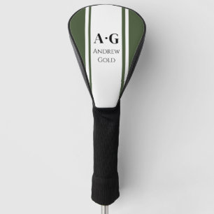 Monogram Custom Initials - Green Golf Head Cover