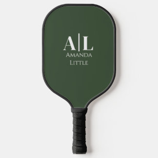 Monogram Custom Initials Pickleball Paddle - Green