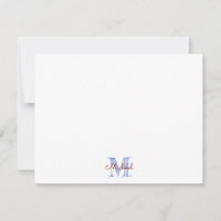 Monogram Custom Name Boy  Note Card
