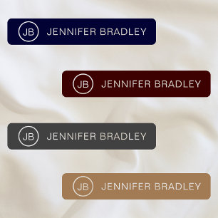 Monogram Custom Name Clothing Tags School