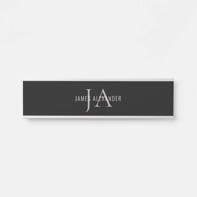  Monogram Custom Name Hanging Name Plate (Front)